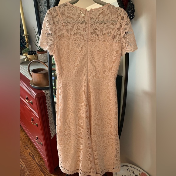 RL ELEGANT PINK LACE DRESS - Picture 2 of 3